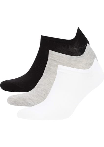 DeFacto Erkek 3'lü Pamuklu Sneaker Çorap A1075AXNS