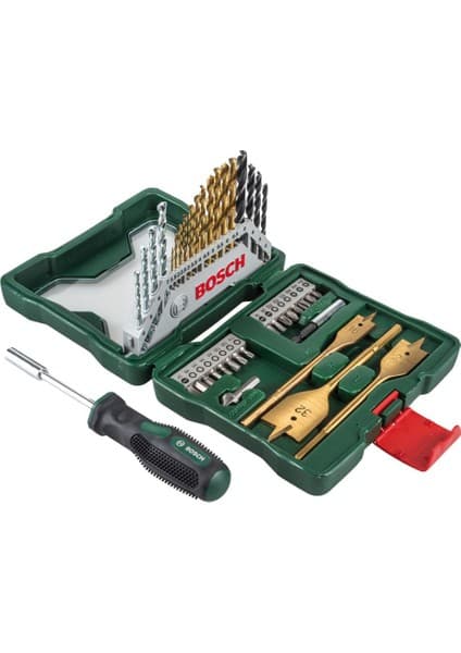 Bosch X-Line 41 Parça Vidalama & Matkap Ucu Seti 2607017334 Titanyum Malzeme ile Uzun Ömürlü Tasarım