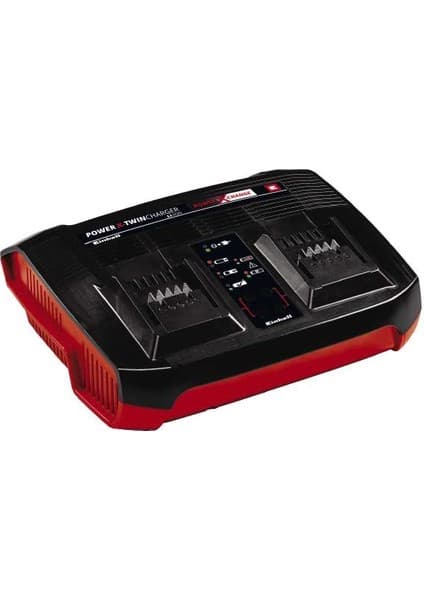 Einhell Orijinal Şarj Cihazı Power X-Twincharger 3A Power X-Change (18 V, ikili şarj cihazı, akü takibi, akıllı şarj yönetimi, 6'lı LED gösterge) - 4512069