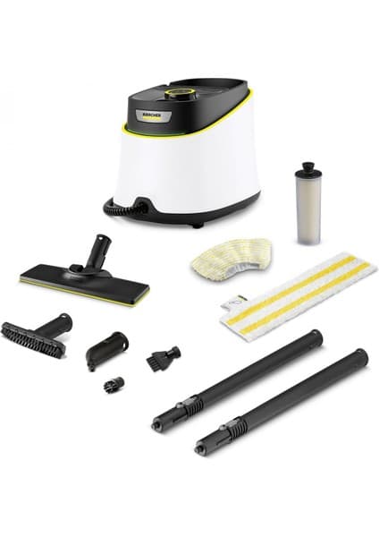 Karcher SC 3 Deluxe EasyFix 1900W Buharlı Temizlik Makinesi – Zemin Nozulu, Mikrofiber Bez ve Kireç Önleyici Kartuş ile Çok Amaçlı Ev ve Zemin Temizliği