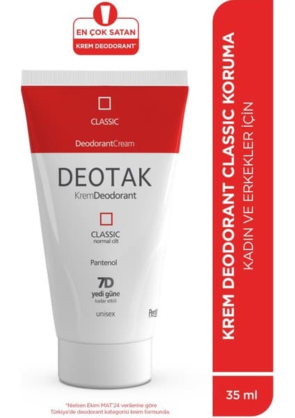 Deotak Klasik Krem Deodorant 35 ml