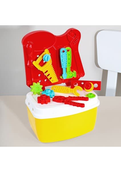 Meleni Toys 16 Parça Oyuncak Tamir Seti - Taşıma Çantalı Eğitici Öğretici Çocuk Meslek Alet Çantası