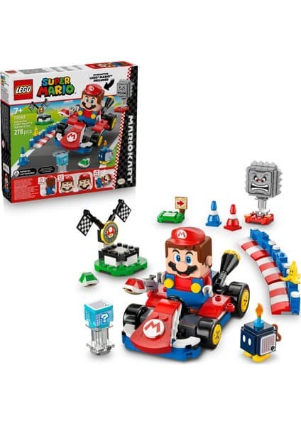 LEGO ® Super Mario™: Mario Kart™ – İnteraktif LEGO® Mario™ ve Standard Kart 72043 - 7+ Çocuklar için Oyuncak Yapım Seti (278P)