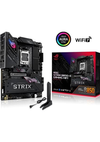 Asus ROG STRIX B850-E GAMING WIFI AMD B850 AM5 DDR5 8000 DP HDMI Type-C 5x M2 USB3.2 Gen 2x2 WiFi 7 + BT AURA RGB 5Gbit LAN ATX