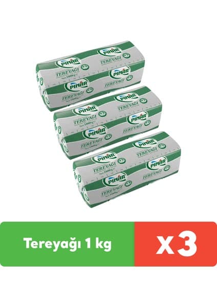 Pınar Tereyağı 1 kg x 3 adet