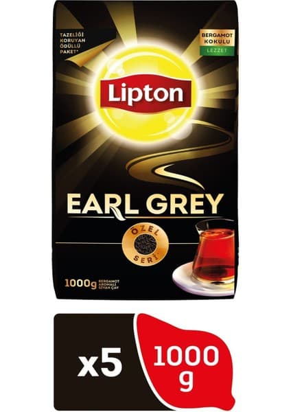Lipton Earl Grey Dökme Çay 5 kg Bergamot Aromalı Kaliteli Özel Seri Ürün
