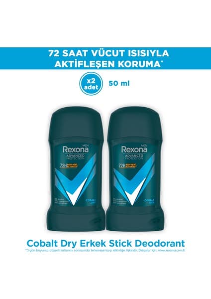 Rexona Men Erkek Stick Deodorant Cobalt Dry 50 ml X2