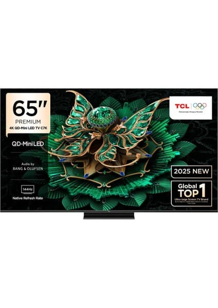 TCL 65C7K 65'' 165 Ekran MiniLED 4K Ultra HD Smart TV ile Yüksek Çözünürlük ve Görüntü Kalitesi