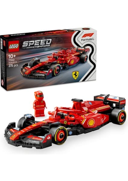 LEGO Speed Champions Ferrari SF-24 F1 Yarış Arabası 77242 – 10 Yaş ve Üzeri Çocuklar için Sürücü Minifigürü İçeren Oyuncak Yapım Seti (275 Parça)