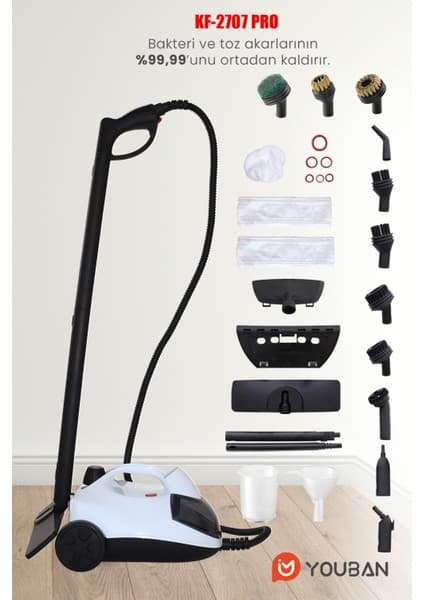 Youban KF2707 PRO Çok Fonksiyonlu Buharlı Temizlik Makinesi Buharlı Temizleyici