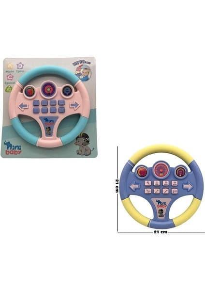 Erdem Oyuncak Nini Baby Direksiyon Eğitici Sesli Müzikli 21*21 Cm 8 Tuşlu Oyuncak Direksiyon - 1 Adet Stokta Olan Gönderilir