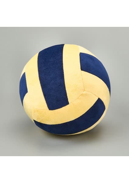 Evidea Soft Voleybol Topu Figürlü Yastık - Lacivert / Sarı - 20 cm