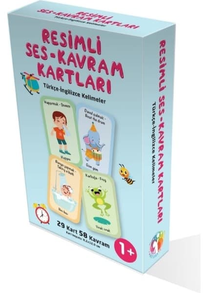 Mert Bebek Resimli Ses Kavram Kartları 58 Kavram ile Görsel Algıyı Geliştiren Eğitim Seti