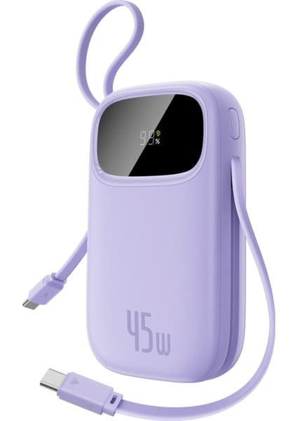 Baseus Enerfıll FC31 20000 Mah 45W Powerbank - Mor Renkli Taşınabilir Şarj Cihazı