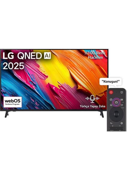 LG 55QNED70A6A 55'' 4K Ultra HD Smart QNED TV 140 Ekran Boyutu ile Gelişmiş Görüntü Kalitesi