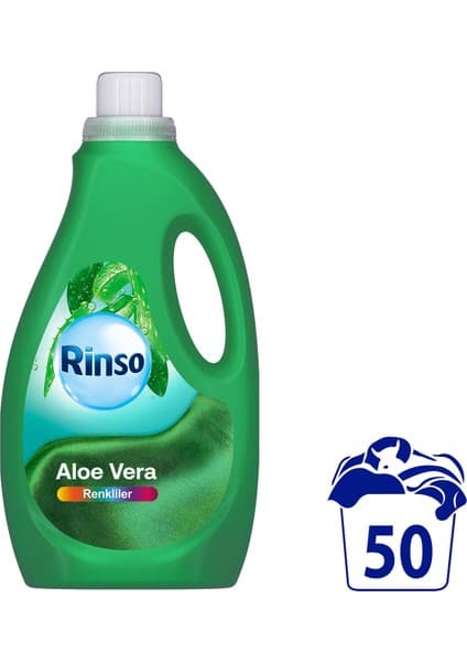 Rinso Aloe Vera Sıvı Çamaşır Deterjanı 2.5 L Renkli Kıyafetler İçin Derinlemesine Temizlik