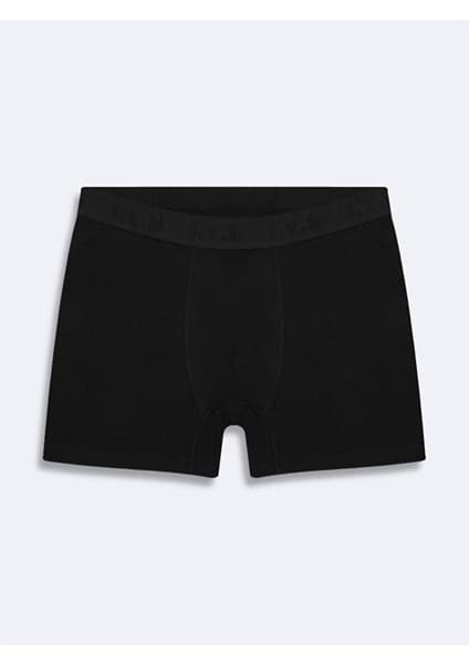 LTB HENEGE Erkek Lastikli Basic Boxer Siyah Renk Pamuklu Yapı ile Gün Boyu Konfor