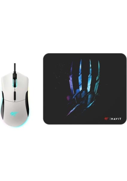 Havit Gamenote MS1037CM Rgb Ledli Makrolu 7200DPI Gaming Oyuncu Mouse + Mouse Pad