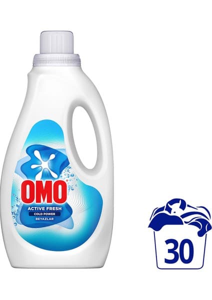 Omo Active Fresh Cold Power 1500 ml Beyazlar İçin Sıvı Çamaşır Deterjanı Etkili Temizlik