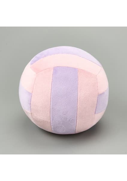 Evidea Pembe Eflatun Renkli Voleybol Topu Figürlü Yastık 20 cm Yumuşak Malzeme ile Dekoratif