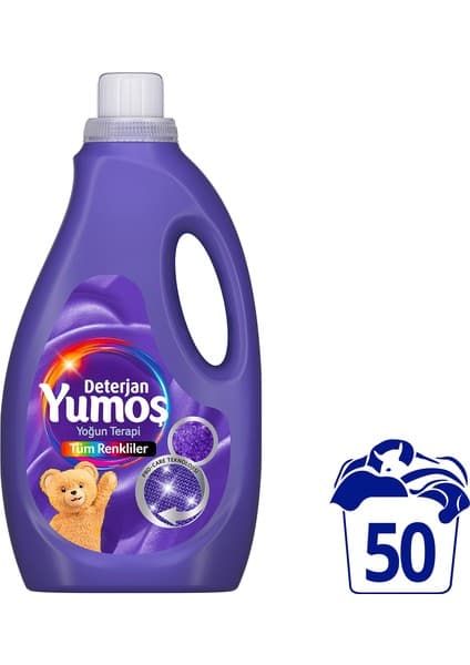 Yumoş Sıvı Bakım Deterjanı 2500 ml Tüm Renkler İçin 50 Yıkama Yoğun Terapi Özelliği
