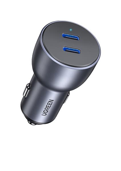 UGREEN 50W PD Hızlı Araç İçi Şarj Cihazı 2xUSB-C Çakmaklık Adaptörü Hızlı Şarj Özelliği