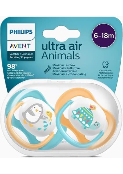 Philips Avent Ultra Air Emzik 6-18 Ay Erkek, SCF080/07