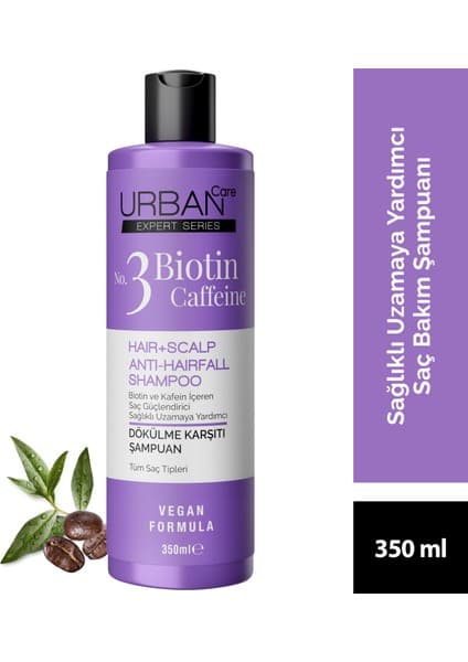 Urban Care Expert Series Biotin & Caffeine Dökülme Karşıtı Saç Bakım Şampuanı 350 ml
