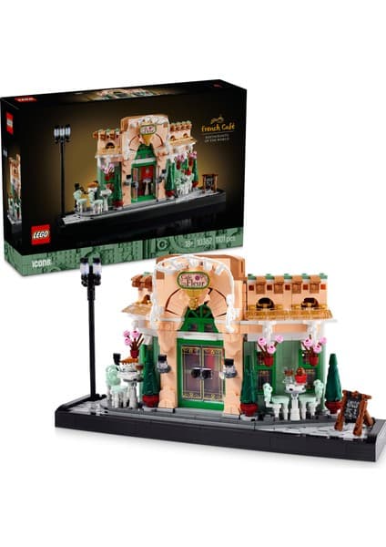 LEGO ® Icons Fransız Kafe 10362 - Yetişkinler için Süslü Koltuklar ve Asılı Saksı İçeren Koleksiyonluk Model Yapım Seti (1101P)