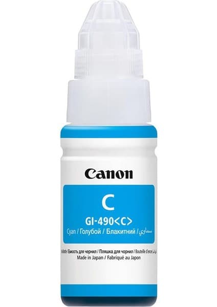 Canon GI-490C Cyan Mavi Şişe Mürekkep G1411-2411-3411-4411