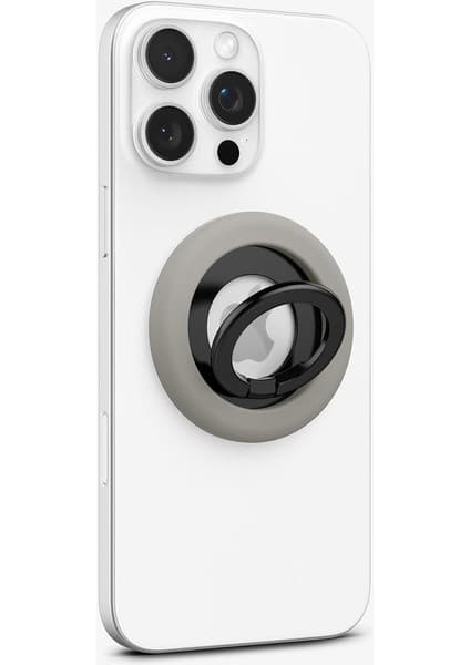 Spigen MagSafe Destekli Modeller ile Uyumlu Telefon Tutucu Halka Nano Pop Mag Fit Stand özellikli Gray - AMP09032