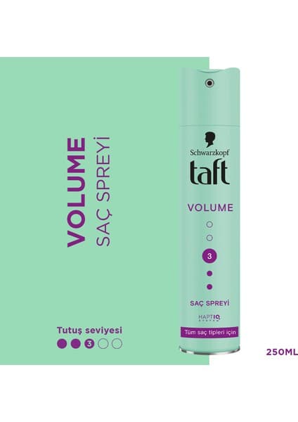 Taft Volume Hacim Saç Spreyi 250ML Tüm Saç Tipleri