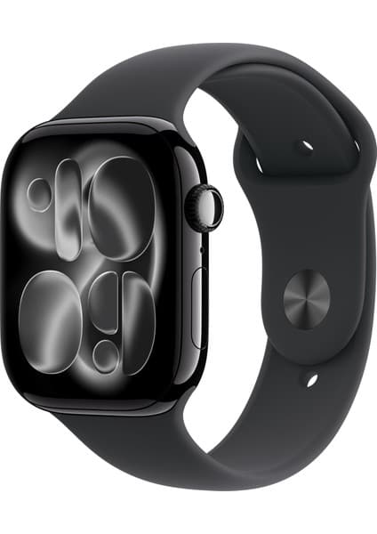 Apple Watch Series 11 Gps, 46 mm Simsiyah Alüminyum kasa ve Siyah Spor kordon - m/l