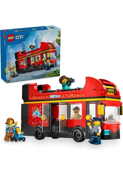 LEGO ® City Kırmızı İki Katlı Gezi Otobüsü 60407 - 7 Yaş & Üzeri Çocuklar için Yaratıcı Oyuncak Yapım Seti (384 Parça)