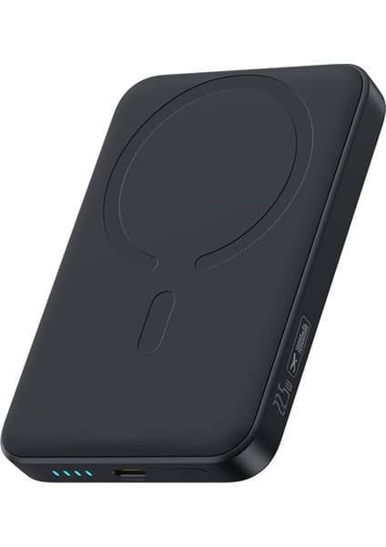 Baseus Enerfill FM11 Ultra-Mini Magnetic Super Hızlı Power Bank Type-C Çıkışlı 10000MAH 22.5W Siyah (Içinde Type-C Den Type C Ye Şarj Kablosu Mevcut)