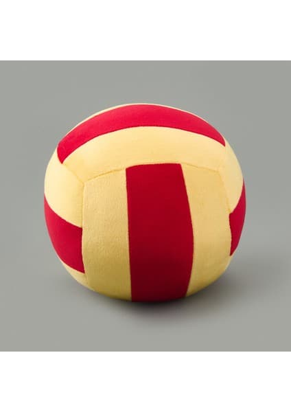 Evidea Soft Voleybol Topu Figürlü Yastık - Kırmızı / Sarı - 20 cm