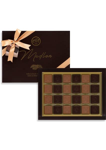 Elit Çikolata Madlen Çikolata Kahverengi Kutu 375g Glutensiz