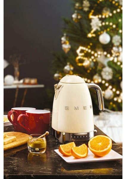 smeg 50 Style Retro Isı Ayarlı Krem Kettle Klf04creu