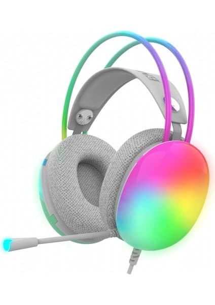 Inca IGK-X8Y Empousa Series 7.1 Surround RGB LED Effect Gaming Headset USB Bağlantılı Mikrofonlu