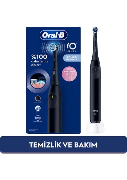 Oral-B iO 2 Şarjlı Diş Fırçası – Gece Siyahı