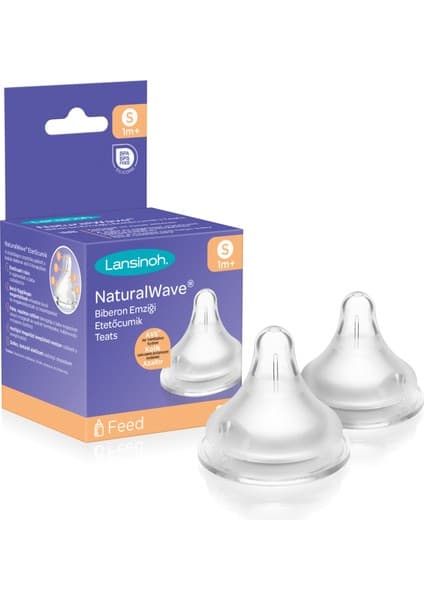 Lansinoh NaturalWave® 2'li Biberon Emziği Yavaş Akışlı (1 Ay+)
