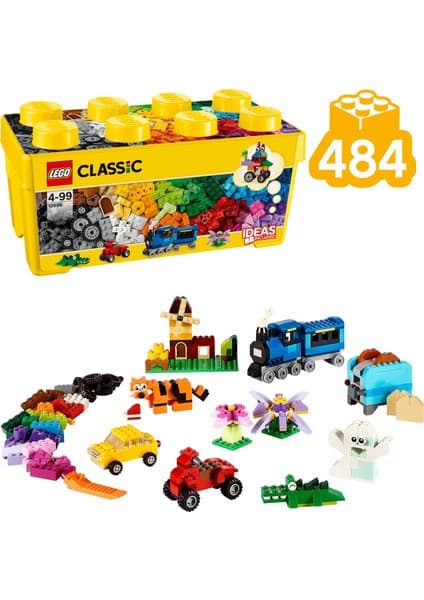 LEGO ® Classic Orta Boy Yaratıcı Yapım Kutusu 10696 - 4 Yaş & Üzeri Çocuklar için Yaratıcı Oyuncak Yapım Seti (484 Parça)