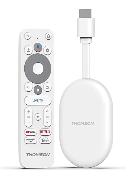 THOMSON Go Cast 150 4K Stick Google Tv Android 10 İşletim Sistemi Wi-Fi Bağlantı Özellikleri ile