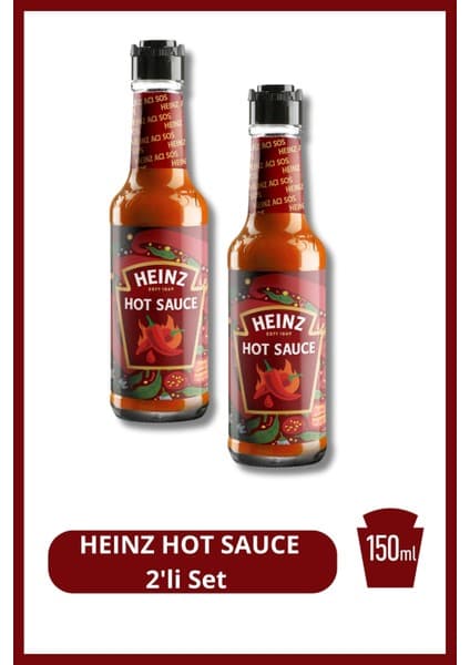 Heinz HOT SAUCE 150 ml 2'li Set Aromalı Sos Lezzetli Seçenek