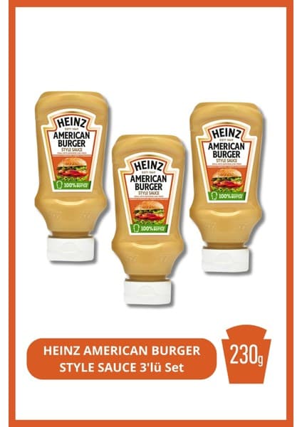 Heinz AMERICAN BURGER STYLE SAUCE 230g 3'lü Set