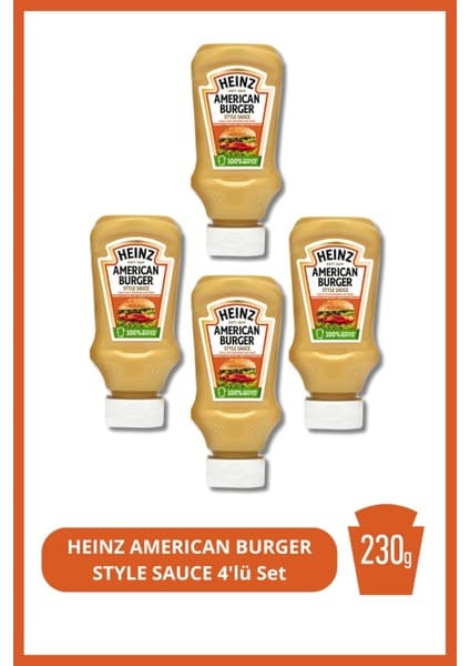 Heinz Heınz Amerıcan Burger Style Sauce 230G 4'lü Set