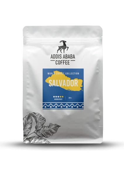 Addis Ababa Coffee Salvador Single Origin Nitelikli Çekirdek Kahve 250g, Orta Kavrum (Filtre Kahve)