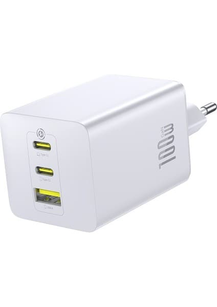 Baseus Enerfill Süper Hızlı FE11 2C+U 100W Şarj Cihazı-Beyaz