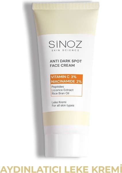 Sinoz Leke Kremi (VİTAMİN C 3% NİACİNAMİDE 2%) 40 ml