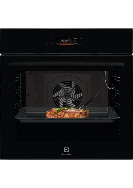 Electrolux KOD8C39Z 500 Serisi Steambake Buhar Destekli Katalitik / Aquaclean Temizleme Sistemli 72 Lt Siyah Ankastre Fırın